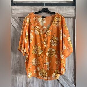 Women's Floral Button-Down Blouse